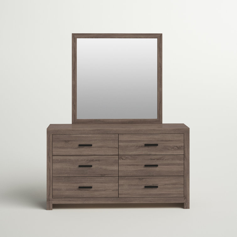 Jazmine 6 - Drawer Dresser with Mirror